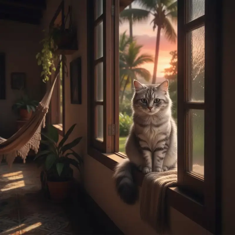 Ansiedade de Separação em Gatos - gato sentado na janela
