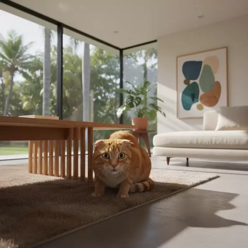 Ansiedade de Separação em Gatos - Gato assustado e ansioso